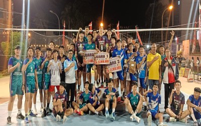 Berjuang Maksimal di Final Liga Pelajar, Tim Voli Putra SMAN 2 Manado Raih Runner-Up